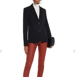 Helmut Lang Black Structured Silk Lined Blazer Sz 8